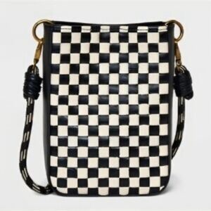 Universal Thread Black and White Checkered Crossbody Bag